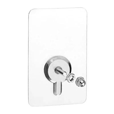 Imagen de QWORK® 15 piezas tornillos adhesivos desmontables, clavos pared sin taladro varilla de tornillo 14 mm 5 x 8 cm 10 kg carga