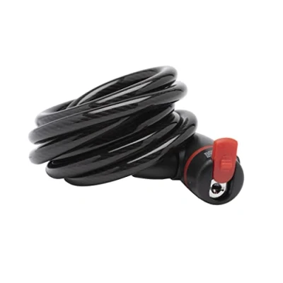 Imagen de candado para bicicleta Burg Wächter con llave, en espiral 1360 180 soporte, dispositivo antirrobo, de cable cuerda, cm largo, Ø 10 mm
