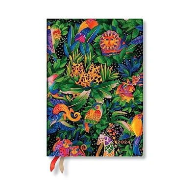 Imagen de Jungle Song (Whimsical Creations) Midi Vertical 12 month Dayplanner 2024 (Elastic Band Closure)