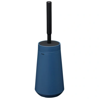 Imagen de Tiger Tess, Escobillero con Swoop®, escobilla WC Flexible, Azul/Negro, 129x129x412mm