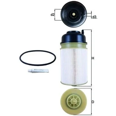 Imagen de MAHLE ORIGINAL KX 406D Filtro Combustible Cartucho filtrante MERCEDES BENZ: AROCS