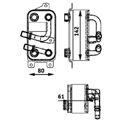 Imagen de MAHLE ORIGINAL CLC 43 000P Radiador de aceite, transmisión automática