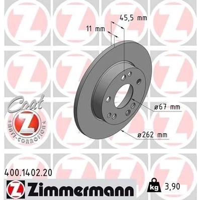 Imagen de Disco de freno ZIMMERMANN 400.1402.20