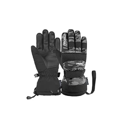 Imagen de Reusch Connor R Tex XT Junior 5570 Guantes de Dedo Unisex (Talla 3,5), Color marrón Oscuro y Negro