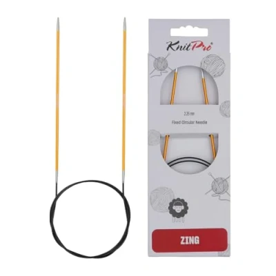 Imagen de KnitPro 80 cm x 2,25 mm Aluminio Zing Fijo Circular para Tejer, Oro