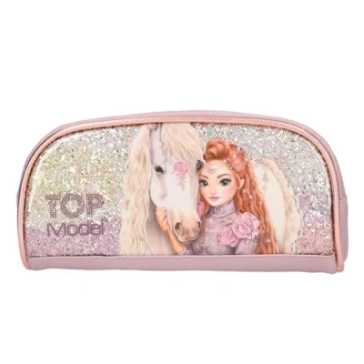 Imagen de Depesche Schlampertasche 13294 TOPModel Viva Violeta, con Motivo de Modelo, Caballo y Purpurina, Estuche Cierre Cremallera, Multicolor, One Size