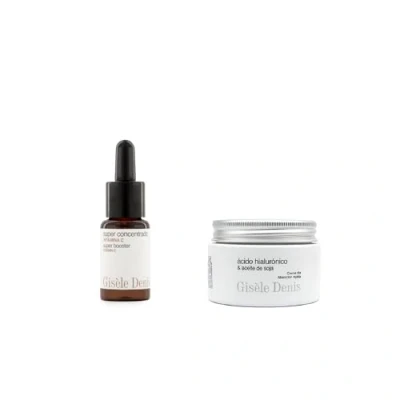 Imagen de GISÈLE DENIS Pack Super Antioxidante, Crema Facial Ácido Hialurónico y Aceite de Soja 50 ml + Concentrado Vitamina C 15 ml, Cuidado la Piel, Rutina Facial, Hidratante