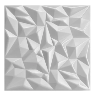 Imagen de paneles 3D, de poliestireno, techo, pared decoraciones, techos, revestimiento pared, 3 mm grosor, 50 x cm/‎‎12 m², 48 unidades (blanco 02)