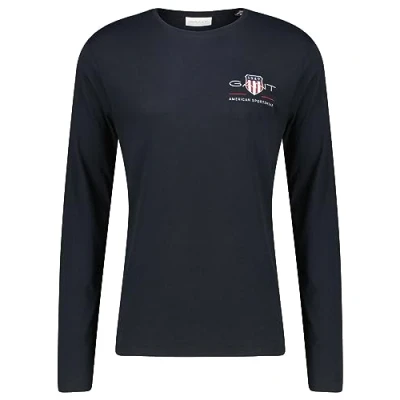 Imagen de GANT REG Medium Archive Shield Camiseta de manga larga, Hombre, Talla: Large, Black
