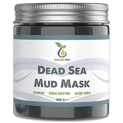Imagen de Mascarilla facial de Barro del Mar Muerto 250g anti acné, puntos negros y espinillas cuidado antienvejecimiento para pieles con imperfecciones máscara arcilla cara cuerpo