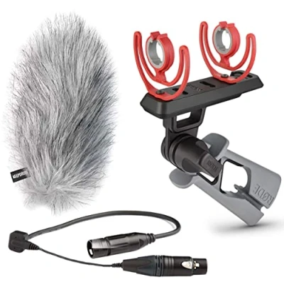 Imagen de Rode PG2 R Empuñadura de pistola + cable PG2R PRO protector contra el viento pelo Keepdrum WSWH