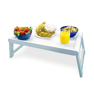 Imagen de Denox 1 Bandeja de Cama Plegable, cómoda, Color Blanco