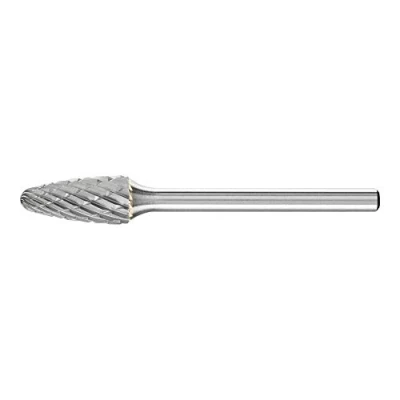 Imagen de Pferd Fresa Metal Duro Forma Árbol Rbf (6 x 13 43 millimeters), Mango 3 millimeters, dentado Plus, para Aplicaciones Universales