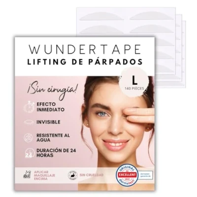 Imagen de WUNDERTAPE &quot;L&quot; (144 pzs.) Remedio pegatinas para párpados caídos cinta adhesiva lifting invisible párpado caído sin cirugía. double eyelid tape stickers tiras ojos
