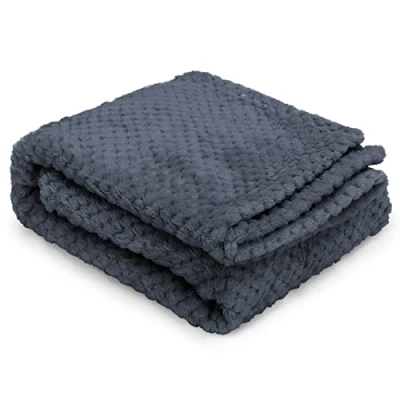 Imagen de Nobleza Manta Suave de Felpa para Perros Gatos y Otras Mascotas Lavable Color Gris 80 * 80cm