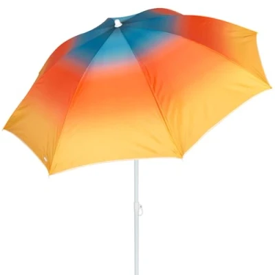 Imagen de AKTIVE Sombrilla de playa 200 cm, 8 varillas, Estampado multicolor, Protección UV50, Mástil acero inclinable y regulable en altura, Ligera desmontable, Funda con asa hombro incluida (62429)