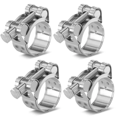 Imagen de Poppstar 2 piezas Abrazaderas de perno acero inoxidable Abrazadera apriete tornillo Rango sujeción 29 31 mm, Ancho banda 20 W4
