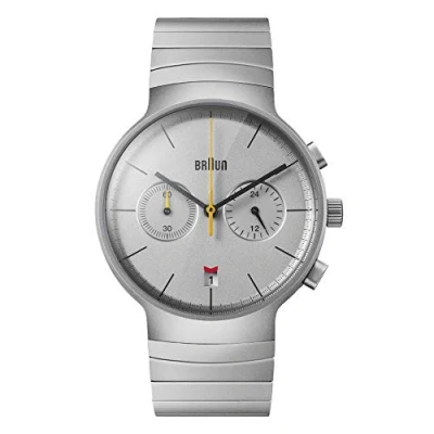 Imagen de Braun Mens Chronograph with Date Analogue Quartz Watch, Silver Dial and Stainless Steel Bracelet, 40mm Case, Model BN0265SLBTG.