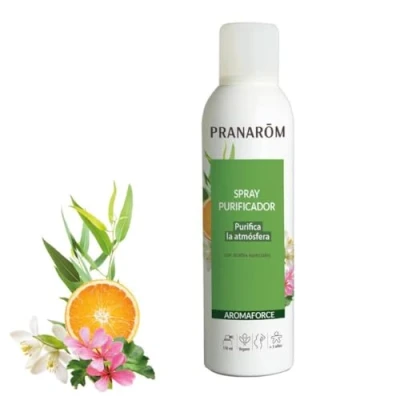Imagen de PRANAROM Aromaforce Spray Desinfectante con Aceites Esenciales Bio Naranja Dulce y Ravintsara Purifica Desinfecta el Aire 150 ml