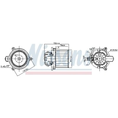 Imagen de NISSENS 87626 Ventilador de Calefacción sin controlador incorporado