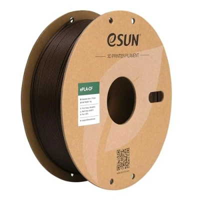 Imagen de eSUN Filamento PLA 1.75mm, ePLA CF Relleno de Fibra Carbono Precisión Dimensional +/ 0.03mm, Carrete 1KG (2.2 LBS) Materiales Impresión 3D para Impresoras FDM,Rojo