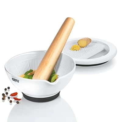 Imagen de Gefu Mortar and Pestle with Grater Suri