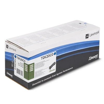Imagen de Lexmark 72k20c0 8000páginas cian tóner y cartucho láser para impresoras (cian, laser, cx860de, cx825de, cx820de, cs820de, negro, estándar)