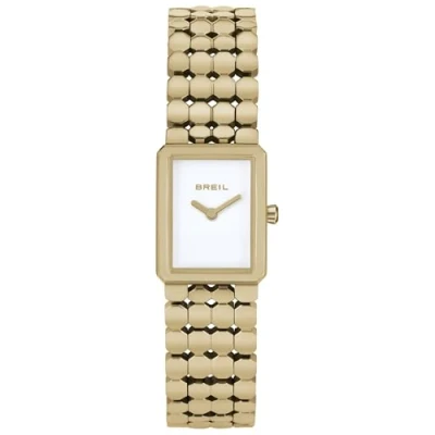 Imagen de BREIL Reloj DE Mujer Motif Esfera Blanca Movimiento Solo Blanco 2 CUARZOS LANCETTE y Pulsera Acero Color Oro TW1943