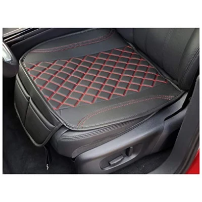 Imagen de BREMER SITZBEZÜGE Fundas de Asiento para Coche compatibles con Suzuki SX4 S Cross 2013 Conductor y copiloto, Color Negro Costuras Rojas.