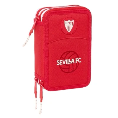 Imagen de Safta Sevilla FC Estuche Escolar con 36 Útiles Incluidos, Infantil, Niño, Ideal para Niños de 5 a 14 Años, Cómodo y Versátil, Calidad Resistencia, 12.5x5.5x19.5 cm, Color Rojo