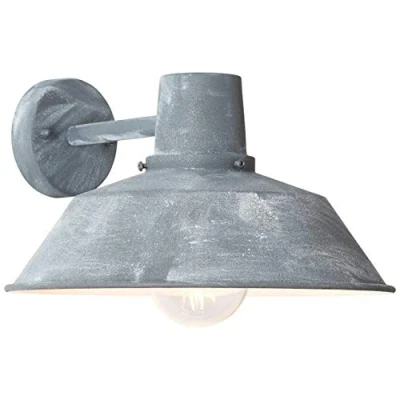 Imagen de aplique colgante antisalpicaduras para exteriores adecuado como iluminación de la puerta principal gris metal/vidrio 19x27cm