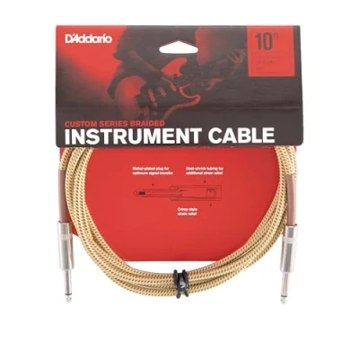 Imagen de D&#039;Addario Custom Series. Cable para instrumento trenzado, Tweed, 3 m