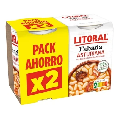 Imagen de LITORAL Fabada Asturiana duplo dos latas de 420g (2x420g)