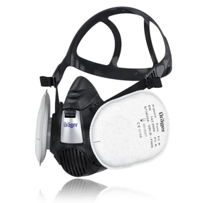 Imagen de Dräger X plore 3500 Kit de semimáscara + filtros partículas P3 Mascarilla Seguridad para trabajos construcción Respirador protección contra polvo
