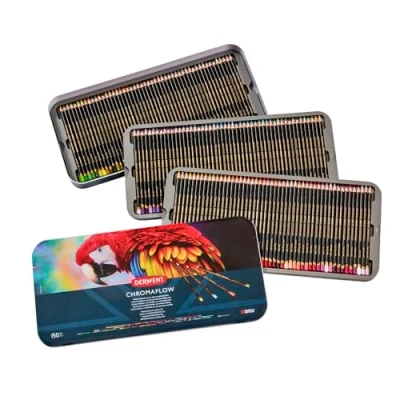 Imagen de Derwent Chromaflow Estuche de 150 Lápices, Núcleo 3.5mm y Gran Dureza, Textura Suave Fácil Mezclar, Ideal para Dibujar, Pintar Colorear, Calidad Profesional, 2306263