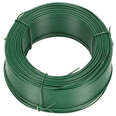 Imagen de KOTARBAU® Rollo de Alambre Acero plastificado con Acabado en Verde, Ø 1,00 mm 100 m, Atar Flexible para floristería o jardín, Plantas trepadoras y hortalizas, Bricolaje