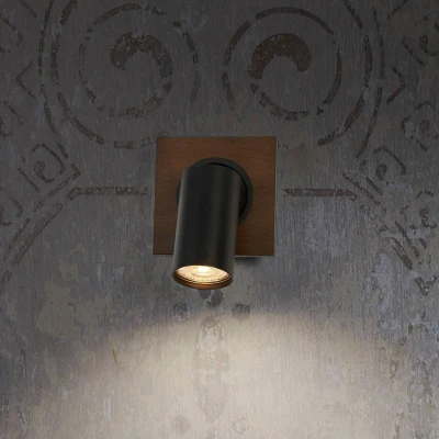 Imagen de LEDVANCE Foco de pared LED Mercury GU10, madera/negro