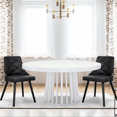 Imagen de Menzzo Lalix Silla Acolchada, Poliuretano, Color Negro, Talla única