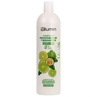 Imagen de Blumin Champú efecto Anti Frizz con Bergamota y Provitamina B5, Volumen Brillo, 1000 ml