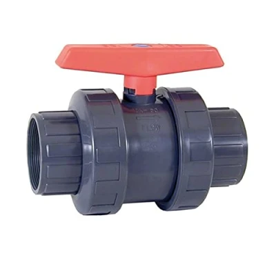 Imagen de Válvula esfera PVC roscada 32mm. Llave de paso bola utilizada en tuberías polietileno y 32 mm 1&quot;. anti retorno agua regula el flujo líquido