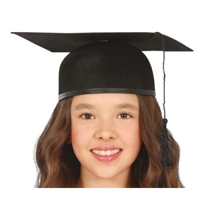 Imagen de Guirca Sombrero de estudiante graduado, para niños, color negro (13891)