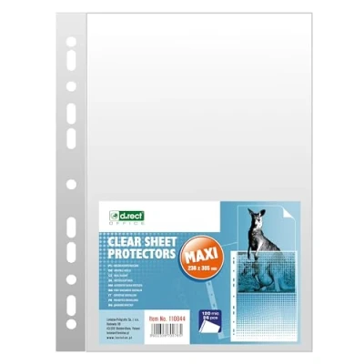 Imagen de D.RECT 50 Unidades Fundas Plastico Transparentes, 90 µm/mic/micron Grosor: 0,090 mm, 240x350 Granulado