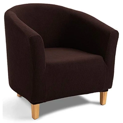 Imagen de TIANSHU Funda De Sillón Elásticas Chesterfield, 1 Plaza Sofá para Silla Club, Cubre Ajustable Universal Extraíbles Lavables (Chocolate)