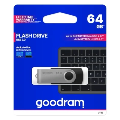 Imagen de Goodram Uts3 Unidad Flash de 64 GB USB 3.0 Negro (uts3 0640k0r11)