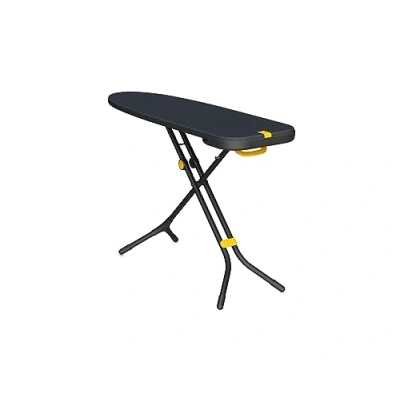 Imagen de Joseph tabla de planchar Glide Plus 135 x 45 cm con altura ajustable y a vapor resistente al calor, fácil guardar, funda algodón 4 capas, negro/azul