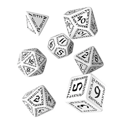 Imagen de Q Workshop Taller Runic Dice (7) Color: Blanco y Negro