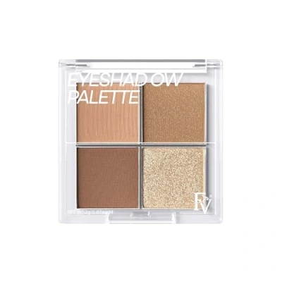 Imagen de FV Paleta De Sombras Ojos 4 Colores Alta Pigmentación, Mate Y Brillantes, Larga Duración, Fácil Difuminar Para Maquillaje Diario (Neutral)