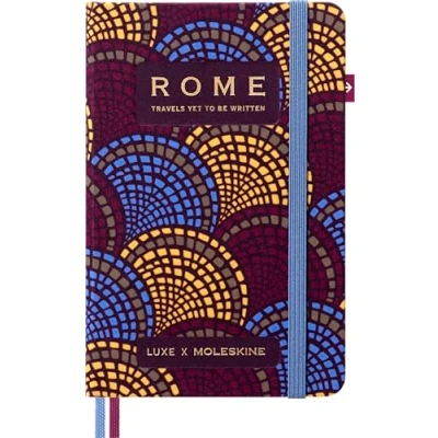 Imagen de Moleskine LUXE Cuaderno Rome City, con Contenidos de Viaje, Tapa Dura Tela y Cierre Elástico, Formato Pocket 9 x 14 cm