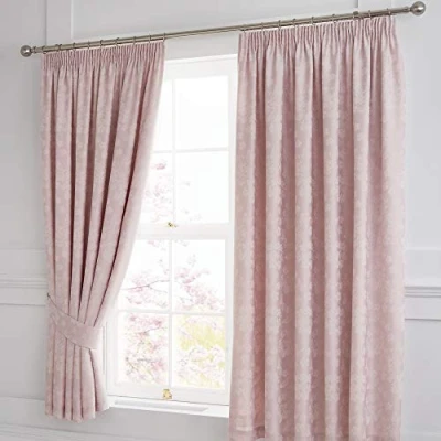 Imagen de Serene, Rosa encarnado, Curtains: 66&quot; Width x 72&quot; Drop (168 183cm)