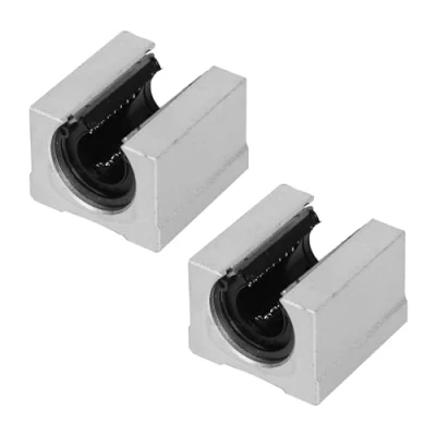 Imagen de Ruimou 2 piezas SBR16UU buje de unidad deslizante rodamiento bolas movimiento lineal abierto (diámetro interior 16 mm) para deslizamiento máquina CNC, impresora 3D